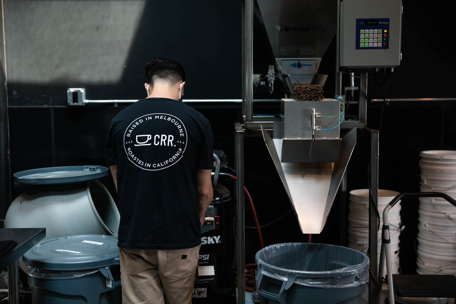 MAN PREPARING COFFEE