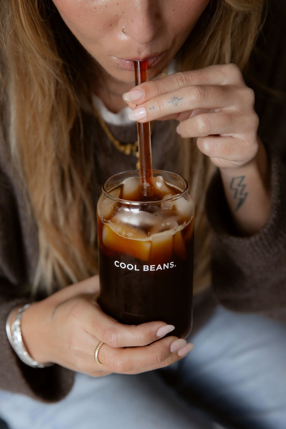 'Cool Beans' Soda Glass Common Room Roasters