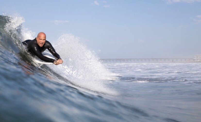 Mike Brophy surfing the ocean