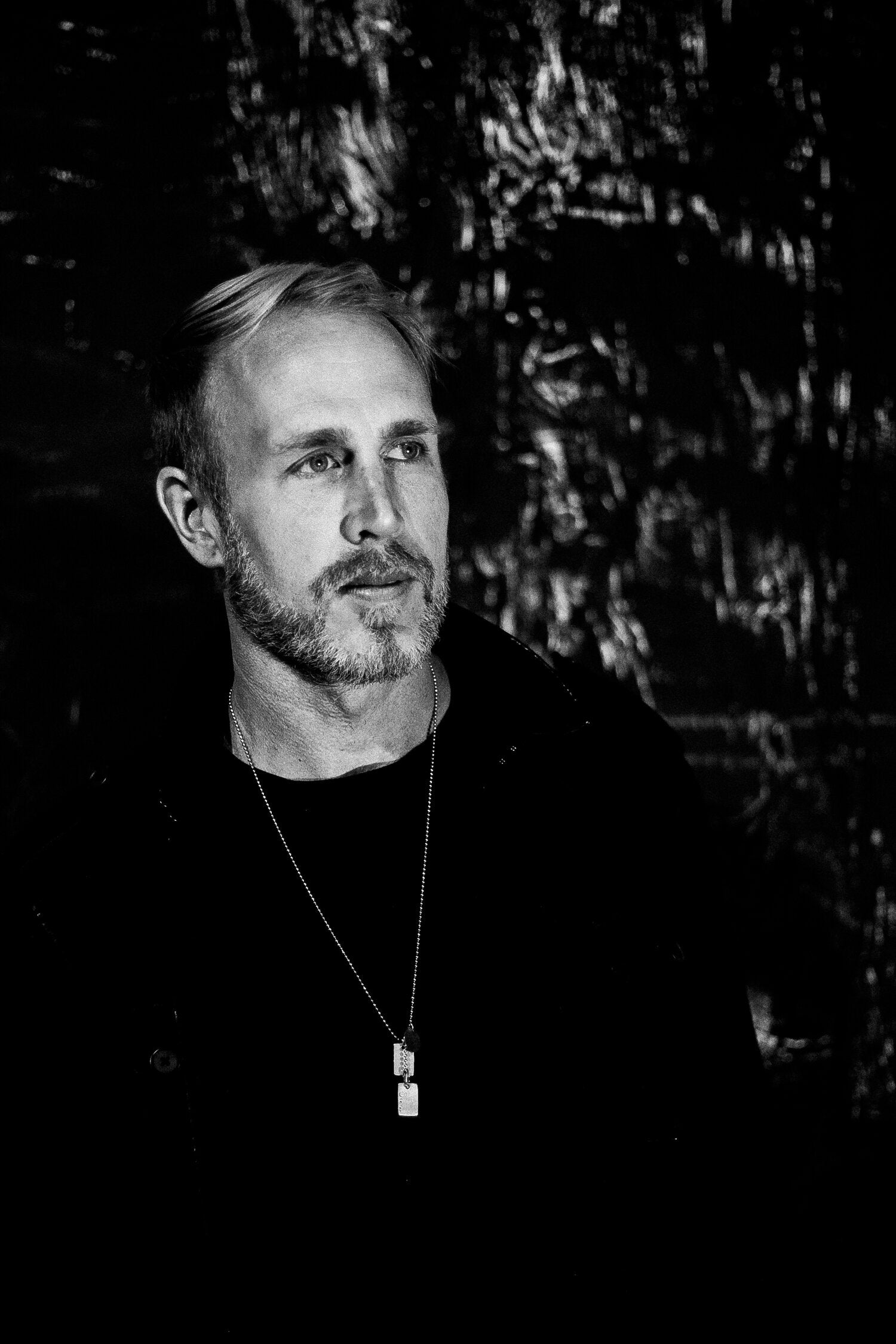 James Verbicky Wearing A Black Tee