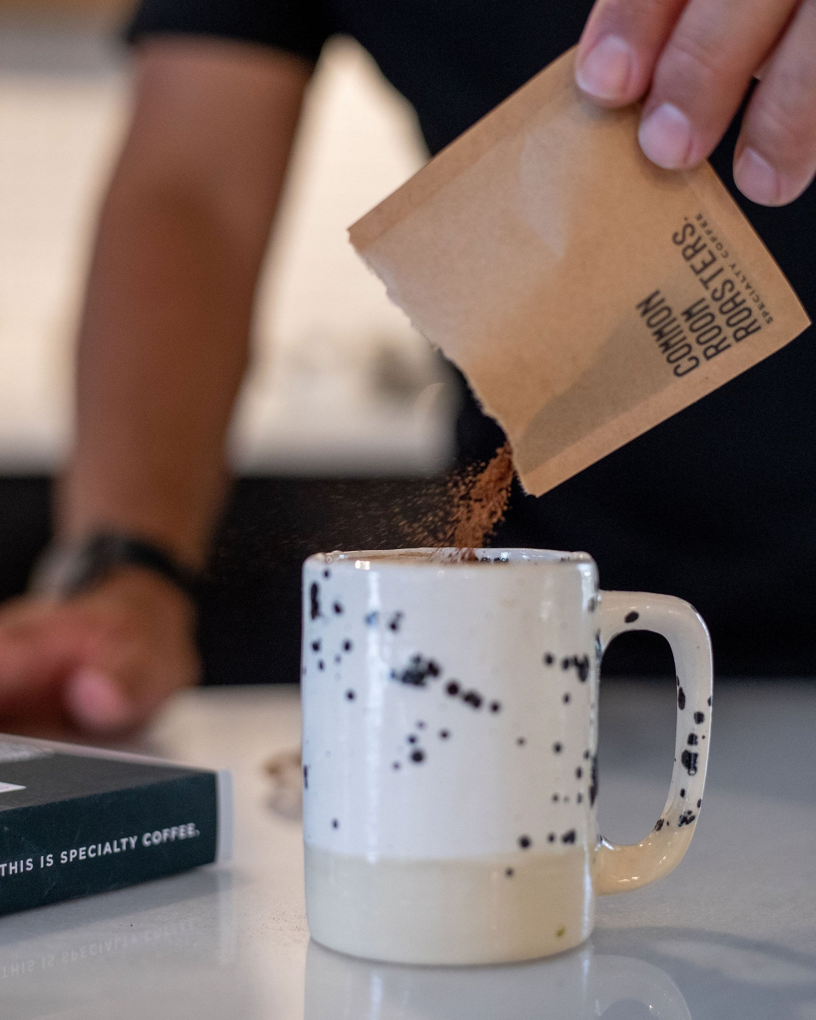 instant coffee in a coffee mug