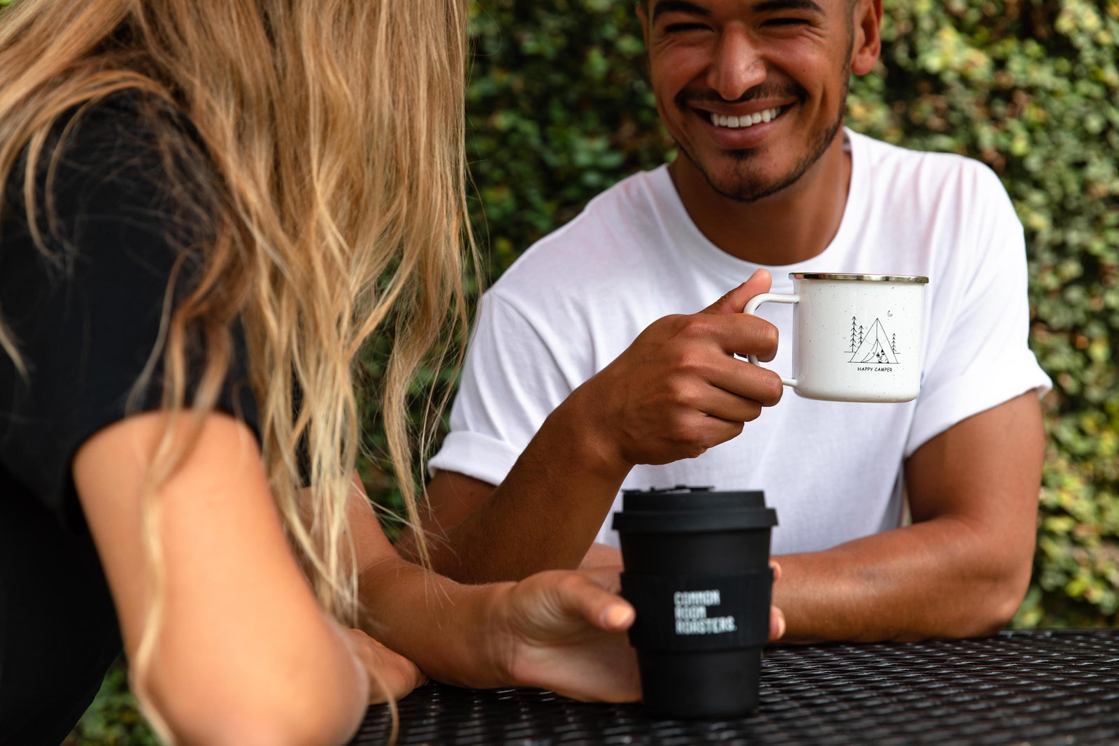 Man drinking coffee