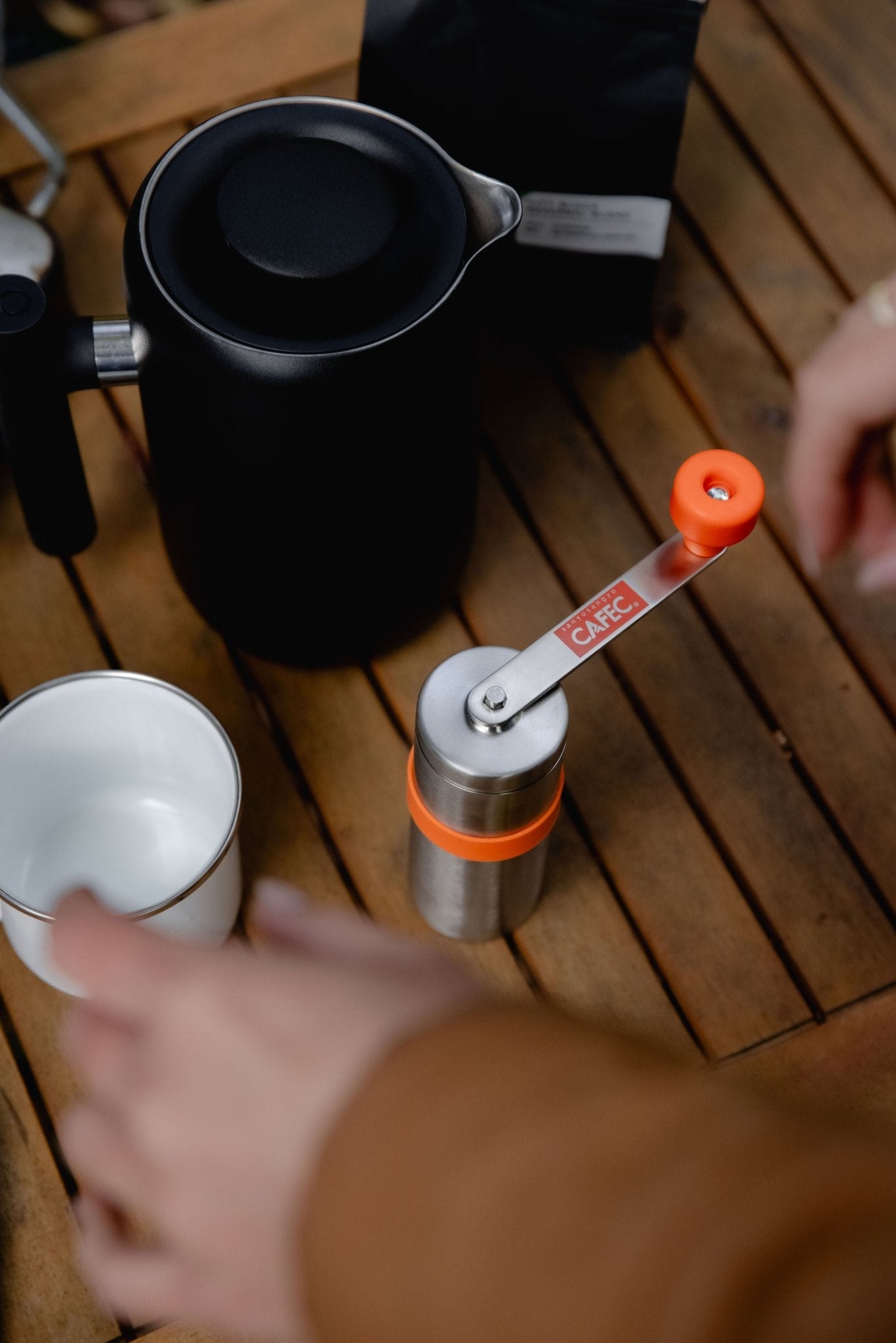 CAFEC | Tsubame Mill Manual Coffee Grinder - Thumbnail 4