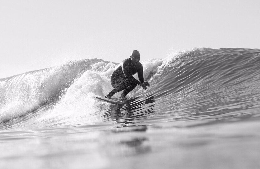 Mike Brophy surfing in the ocean