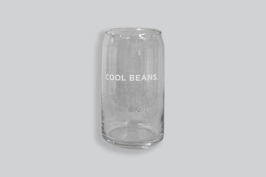 Cool beans glass can