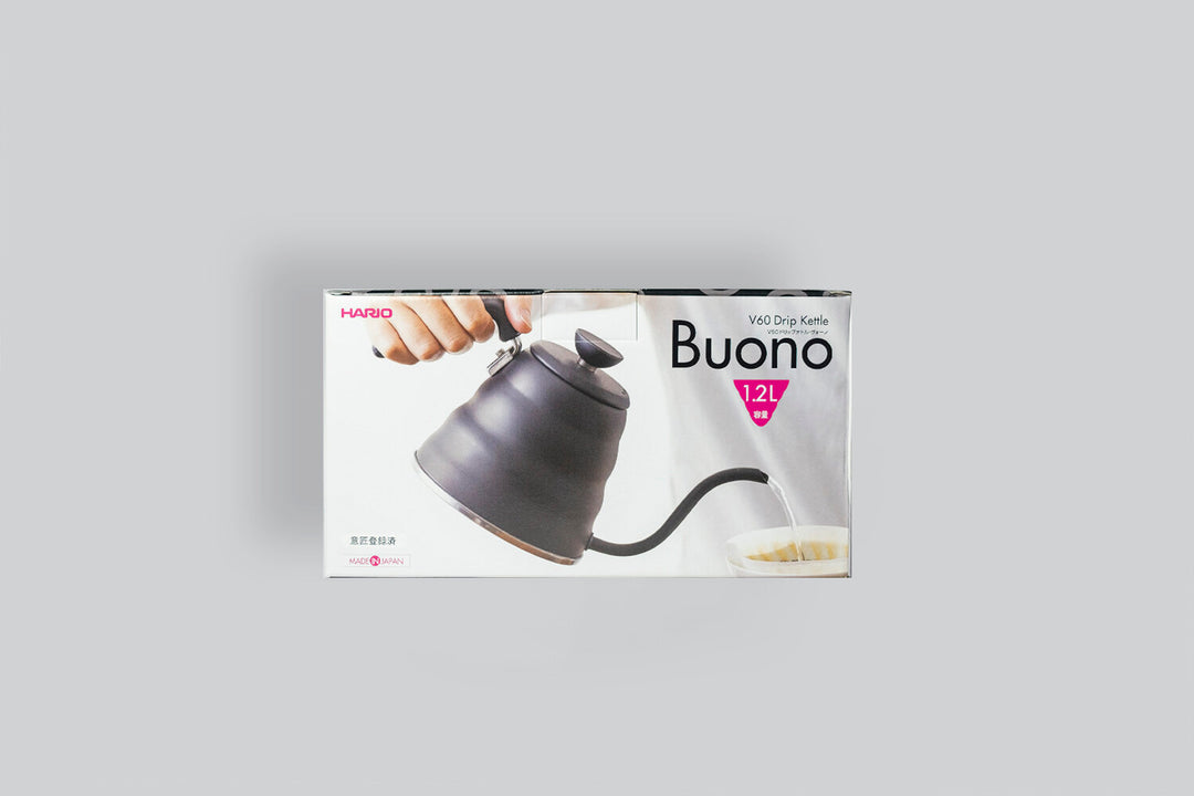  Hario V60 Buono Gooseneck Coffee Kettle, 1.2L, Stainless  Steel, Matte Black: Home & Kitchen