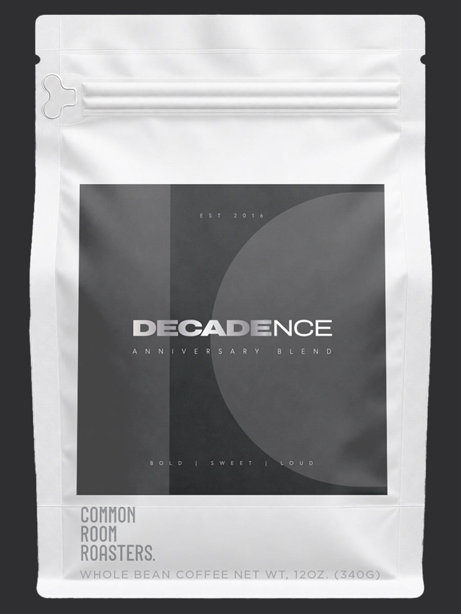 Decadence Anniversary Blend coffee bag